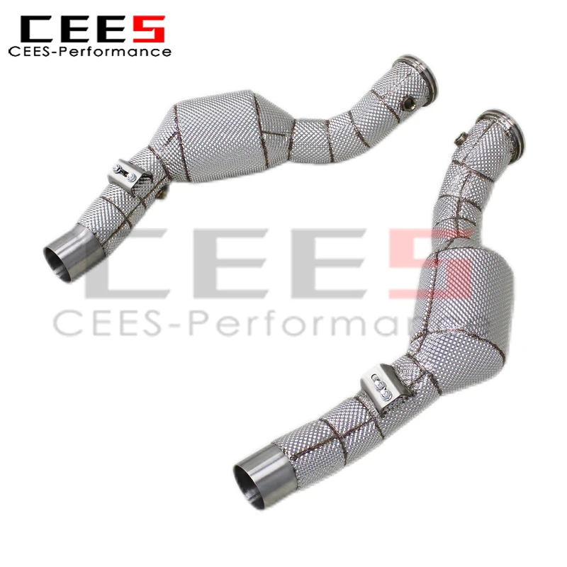 Tubo de escape cees con catalizador para Maserati Quattroporte 3,0 T 2013+ SUS304 sistema de escape de coche de bajante catted de alto flujo - imagen 3