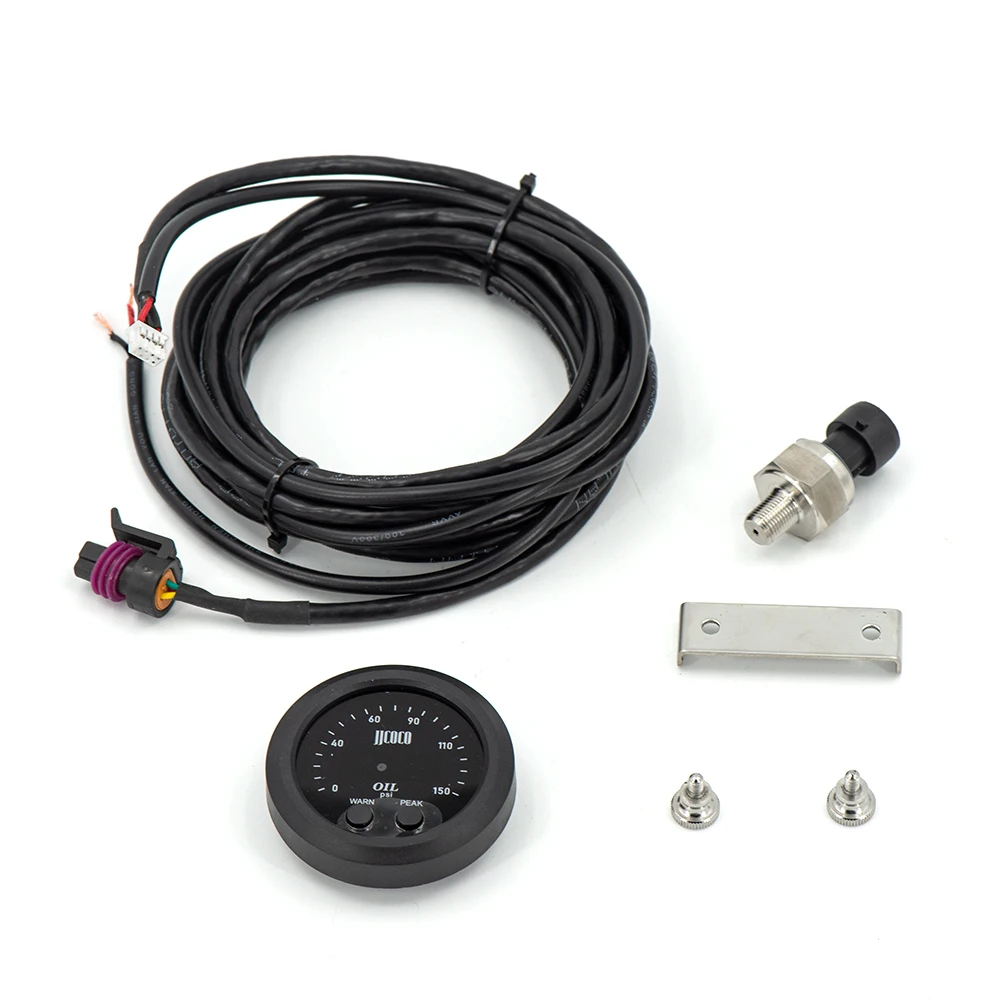 Ultra-Thin Digital Oil Pressure Gauge with 1/8 NPT Sensor - 0-150 PSI Red LED Display for Automotive Engine Monitoring - imagen 2