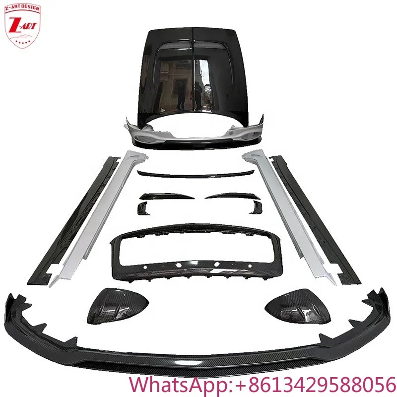 Z-ART para Flying Spur Kit de carrocería de fibra de carbono seca para Bentley Flying Spur Aerokit de fibra de carbono seca para Bentley Flying Spur 2020+