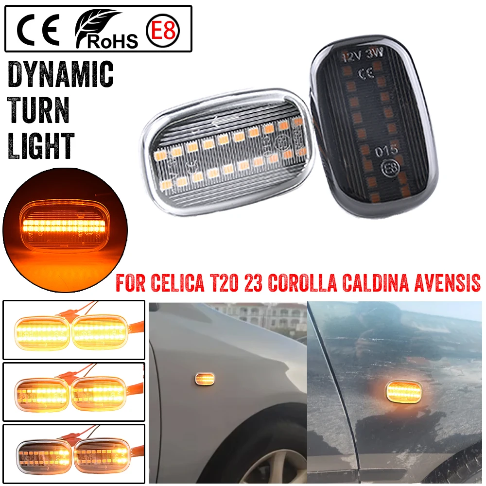 Intermitentes LED dinámicos laterales para Toyota Celica T20