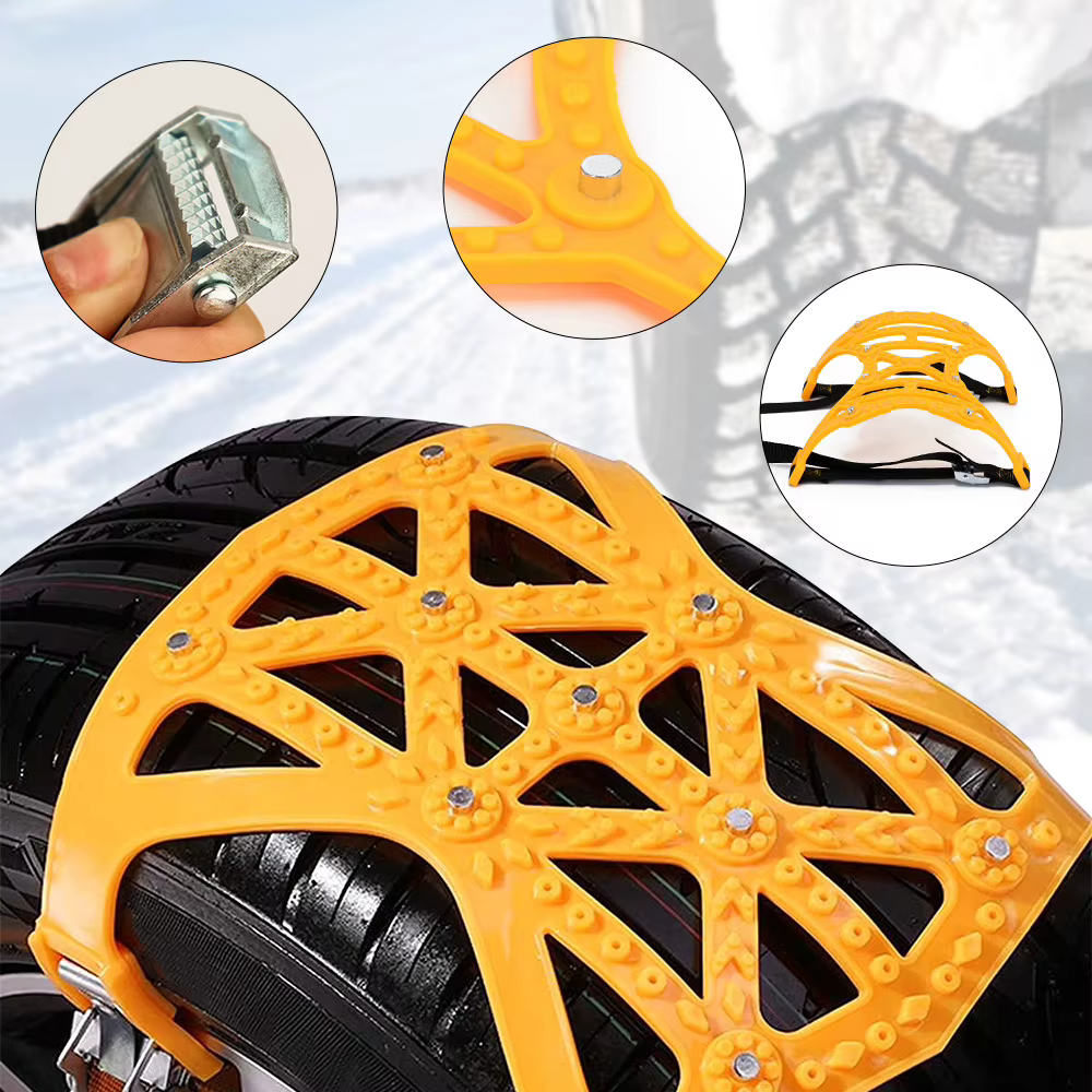 Cadenas de nieve ajustables de TPU antideslizantes para coche - imagen 3