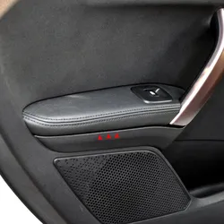Fundas de reposabrazos en cuero negro para Peugeot 2008 2014-2018
