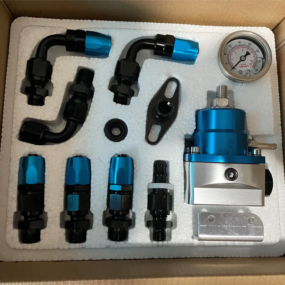 Regulador presión combustible ajustable con manómetro AN6 – Universal - imagen 5