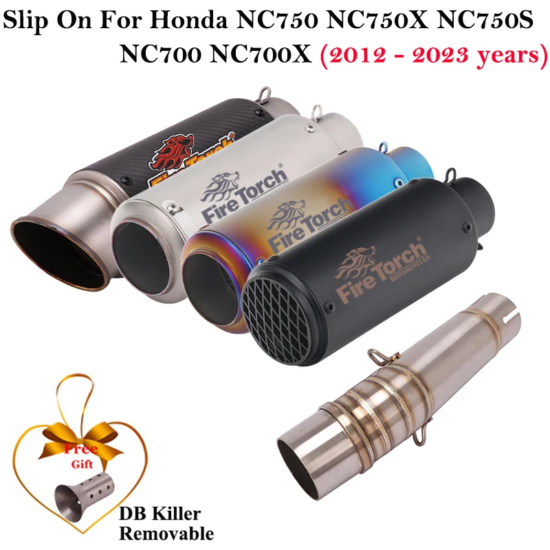 Tubo intermedio de escape carbono con DB Killer Honda NC700/750