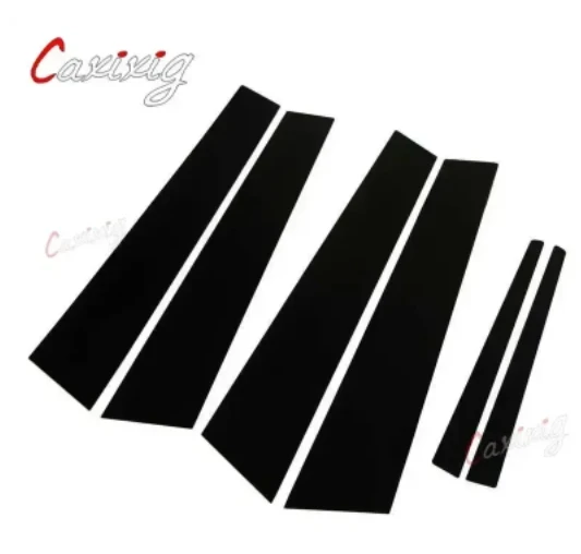 6 uds puerta ventana Pilar post embellecedor negro brillante piilar moldura pegatina cubierta reemplazo de coche para cadillac ats sedan 2014-2019 - imagen 2