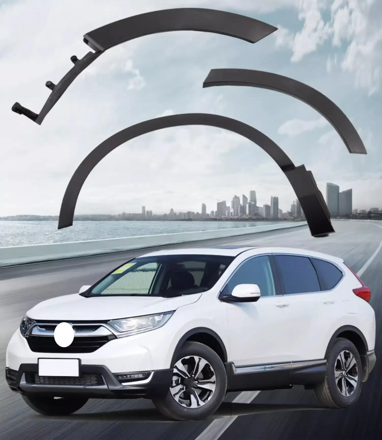 Guardabarros de coche, bengalas, rueda de arco, Protector de cejas, pegatina para Honda crv 2017-2021, accesorios para automóviles