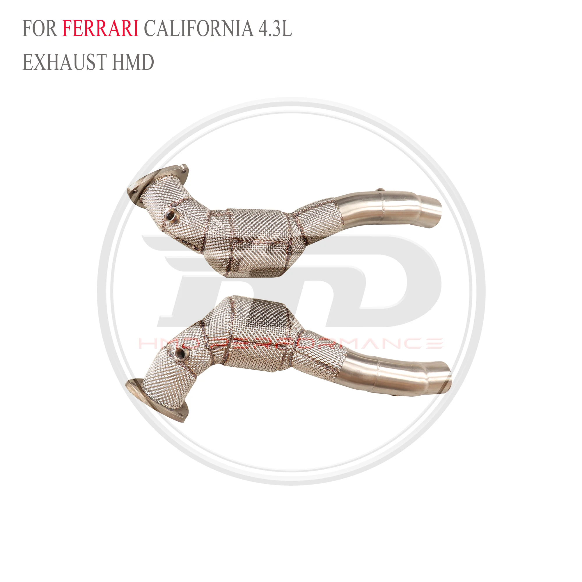 HMD Tubo de bajada alto flujo Ferrari California 4.3L escudo térmico - imagen 3