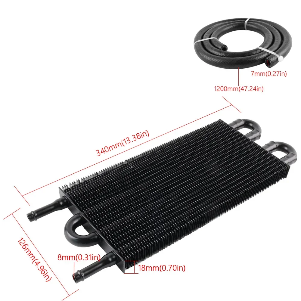 Enfriador de aceite universal de aluminio para transmisión - imagen 2