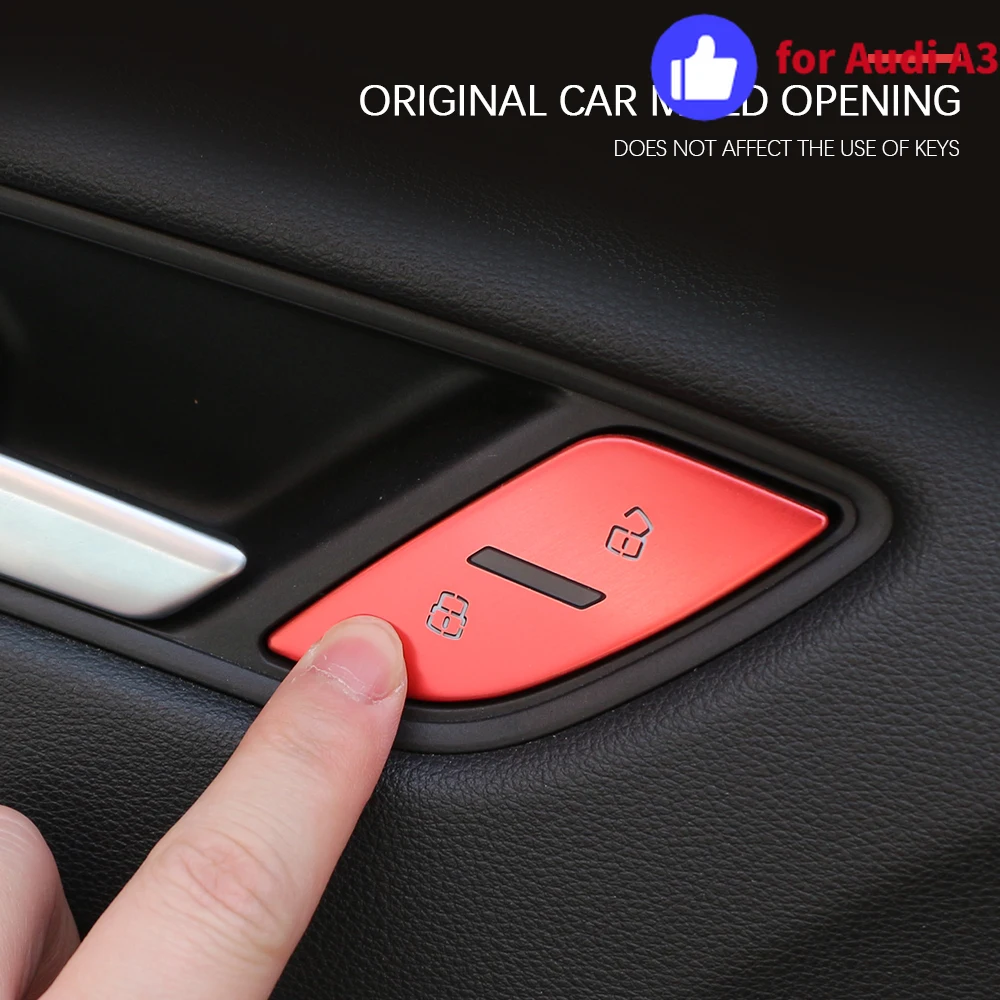Audi A3 8V 2013-2019 Tapas del botón de bloqueo con lentejuelas - imagen 5