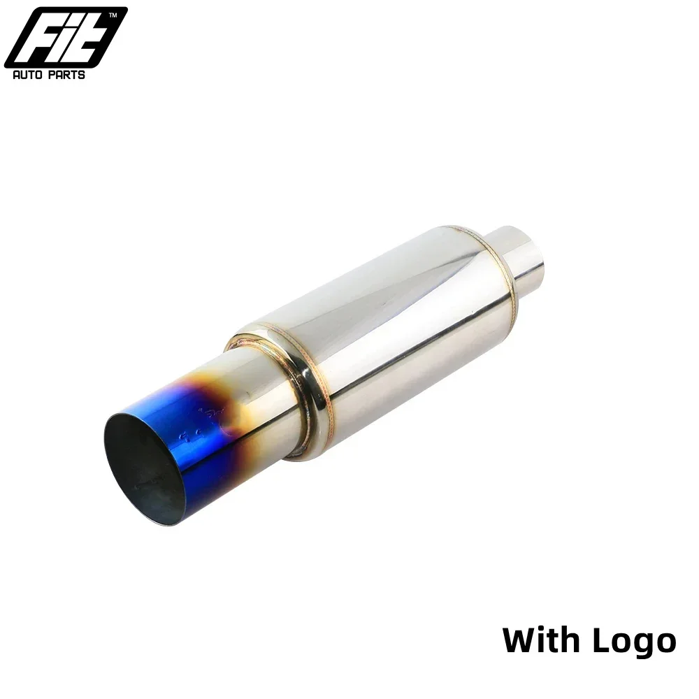 Tubo de escape recto deportivo azul quemado universal