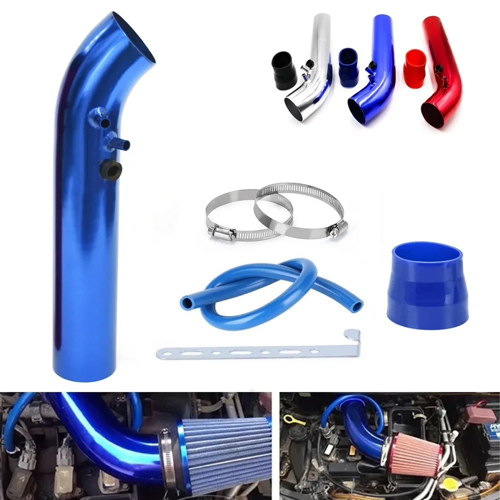 Tubo admisión aire frío aluminio 76mm kit racing universal - imagen 2