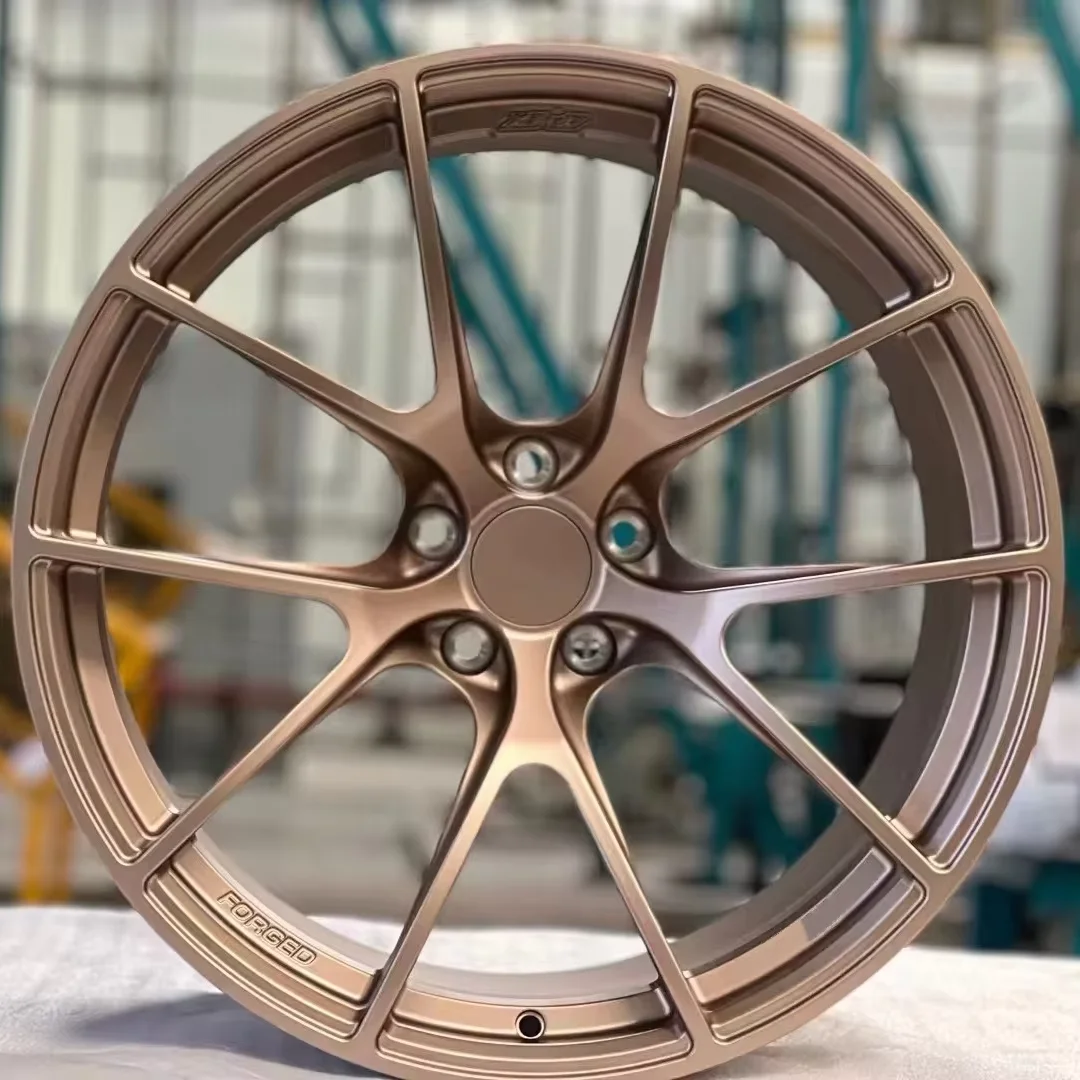 Ruedas de coche forjadas de aleación de aluminio cepillado de bronce elegante de 18-22 pulgadas 5X112 5x120 5x114,3 PCD 20 40 35 100 98mm ET nueva condición - imagen 4