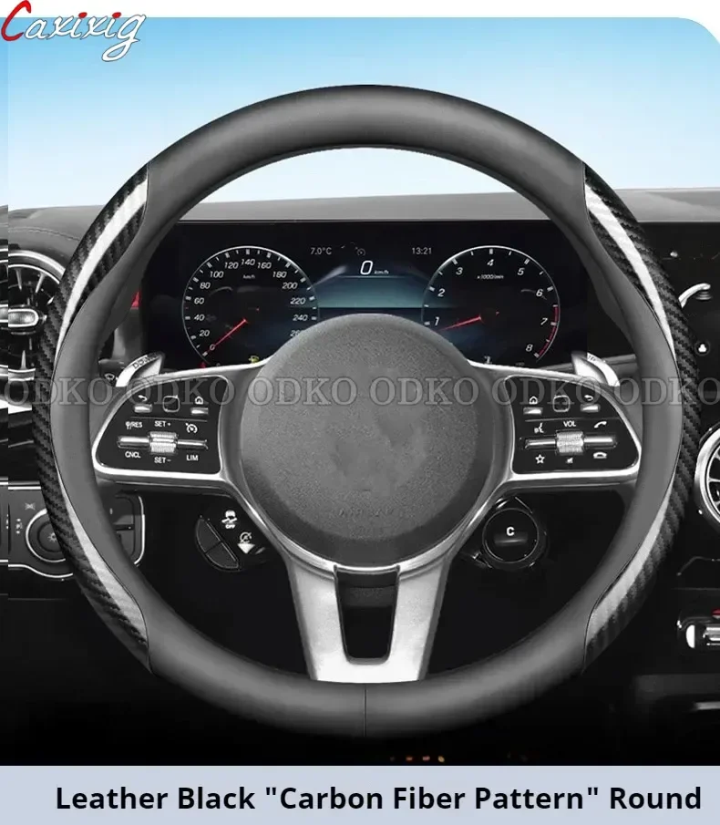 Funda de volante PU antideslizante antiarañazos Peugeot 206/207/208/2008