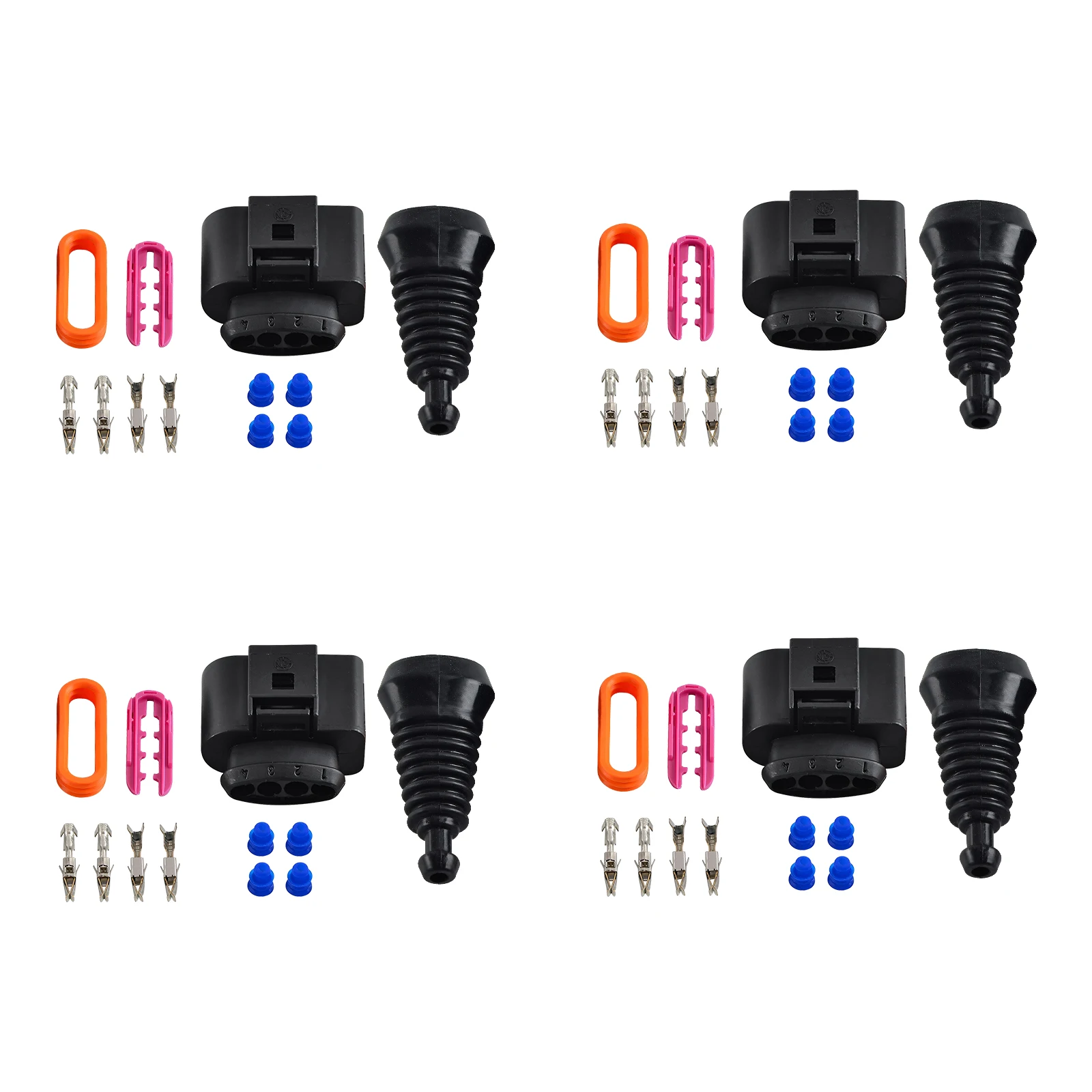 Kit de cuatro conectores para arnés de bobina de encendido