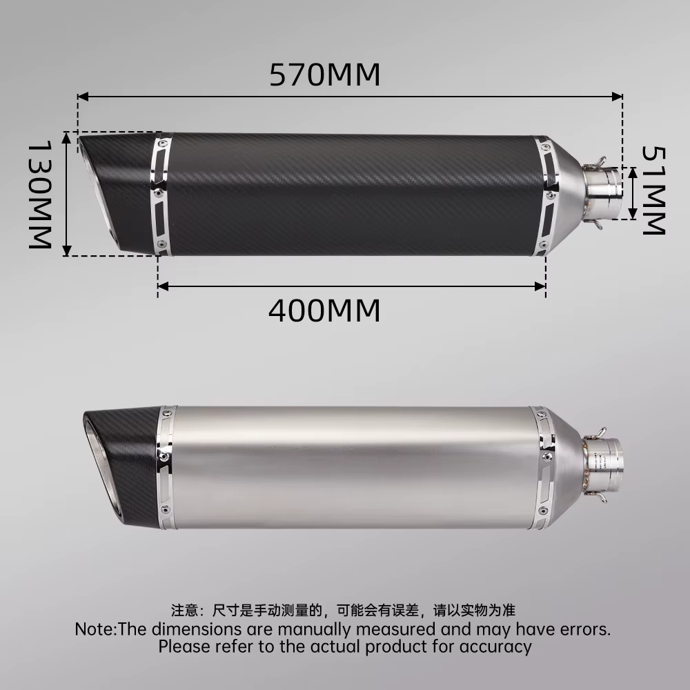 Silenciador universal de escape para moto con DB killer - imagen 3