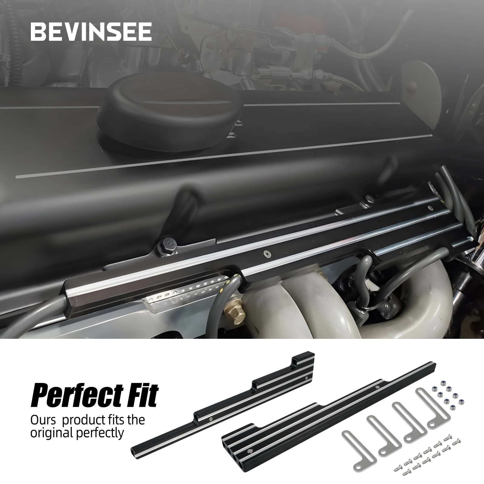 Soportes de cables de bujía Bevinsee para motor V8