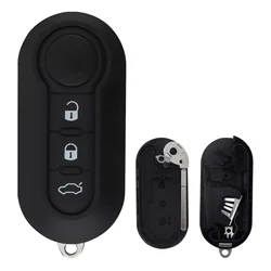 Carcasa plegable de llave 3 botones Fiat 500/Punto - mando a distancia