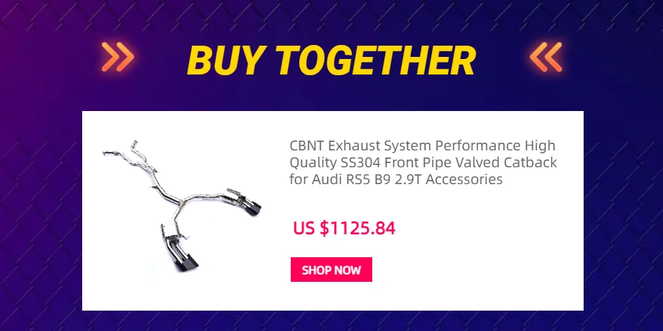 Tubo de escape downpipe CBNT para Audi RS4 RS5 B9
