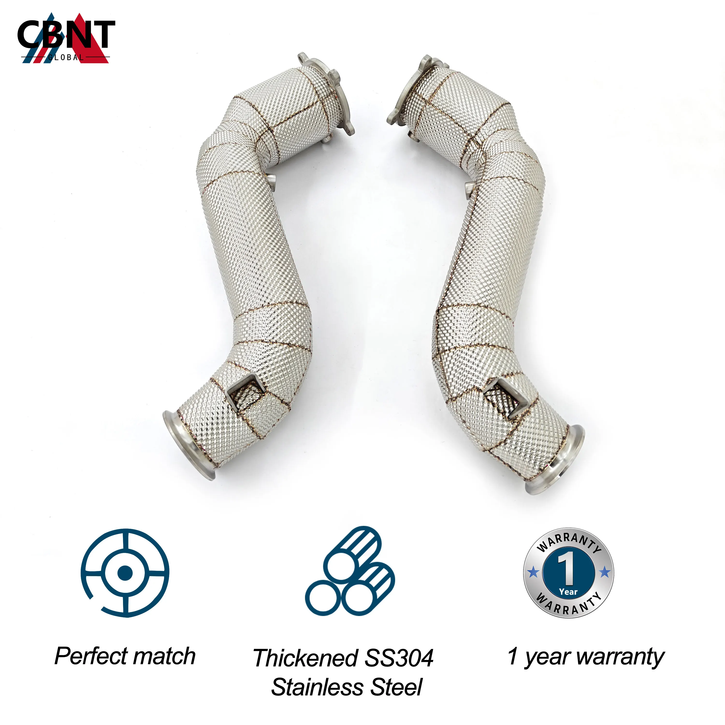 Bajante escape CBNT para McLaren 720S 4.0T – Downpipe SS304 - imagen 3