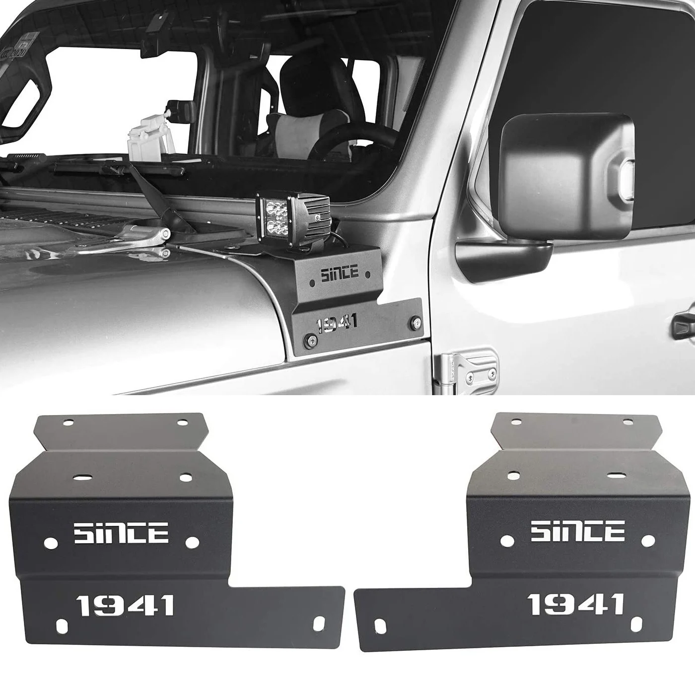 Soporte portalámparas luz de trabajo Jeep Wrangler JL 2018-2023