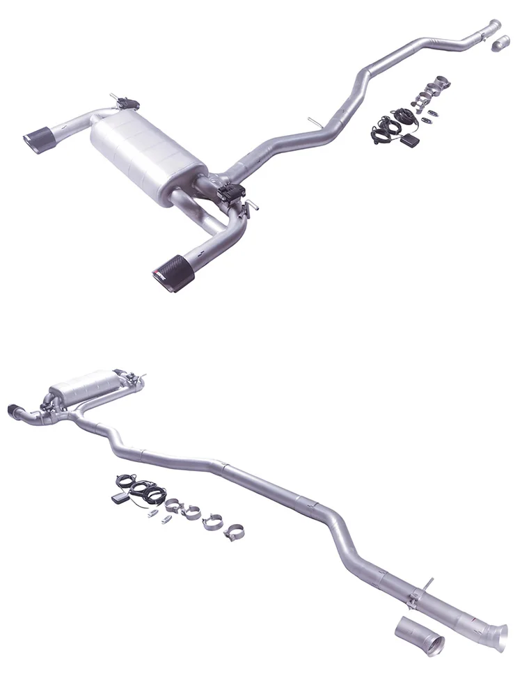 BMW 120i B48 2.0T 2018 Silenciador con válvula para escape cat-back