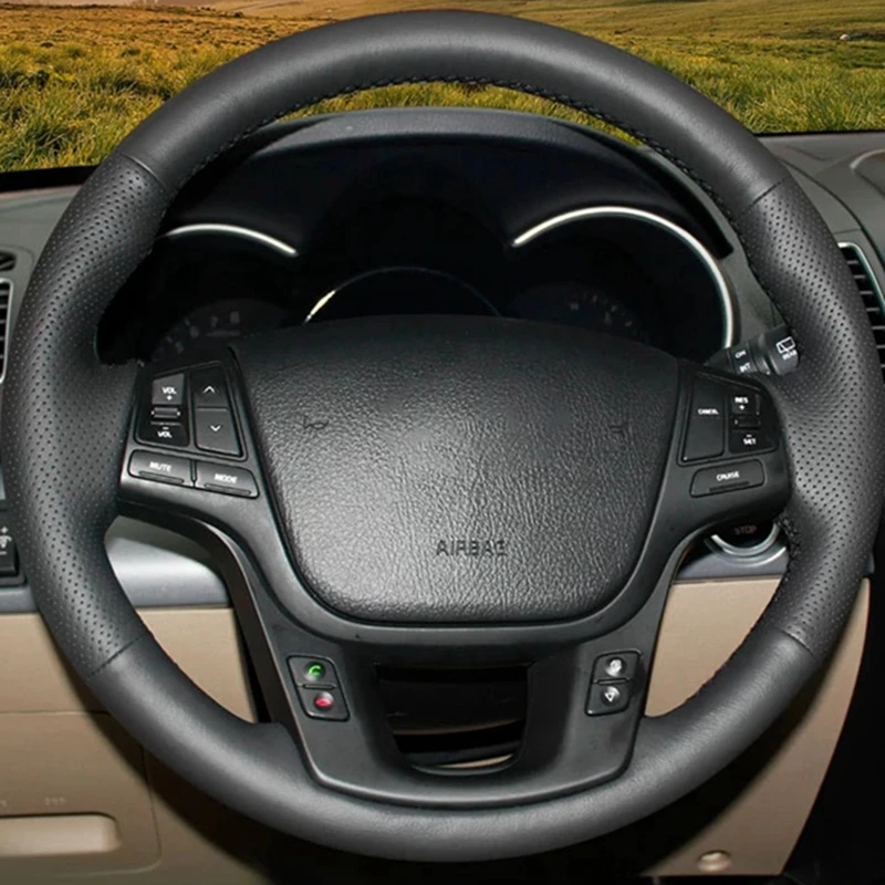 Cubierta volante trenzada compatible Kia Sorento Cadenza 2009-2015 - imagen 2