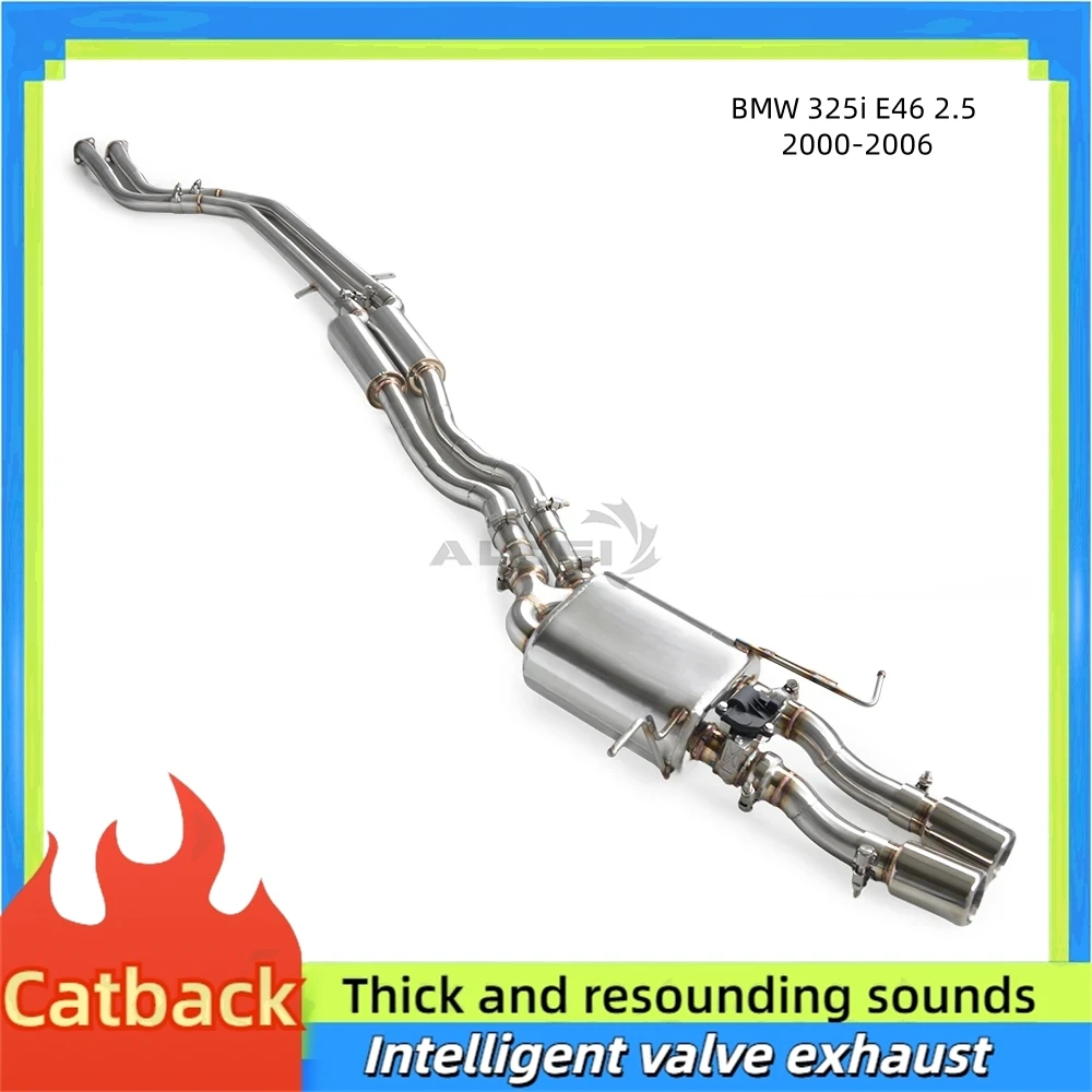 Escape alto rendimiento inoxidable con válvula – BMW 325i E46 2.5