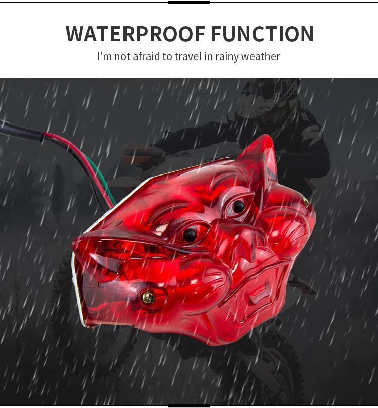 Lente roja de luz de freno para motocicleta