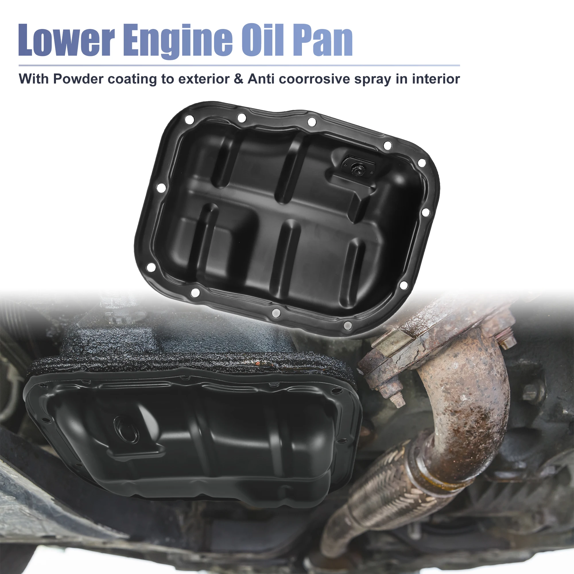 UXCELL Cárter de aceite 12102-37010 para Toyota Corolla Prius - imagen 2