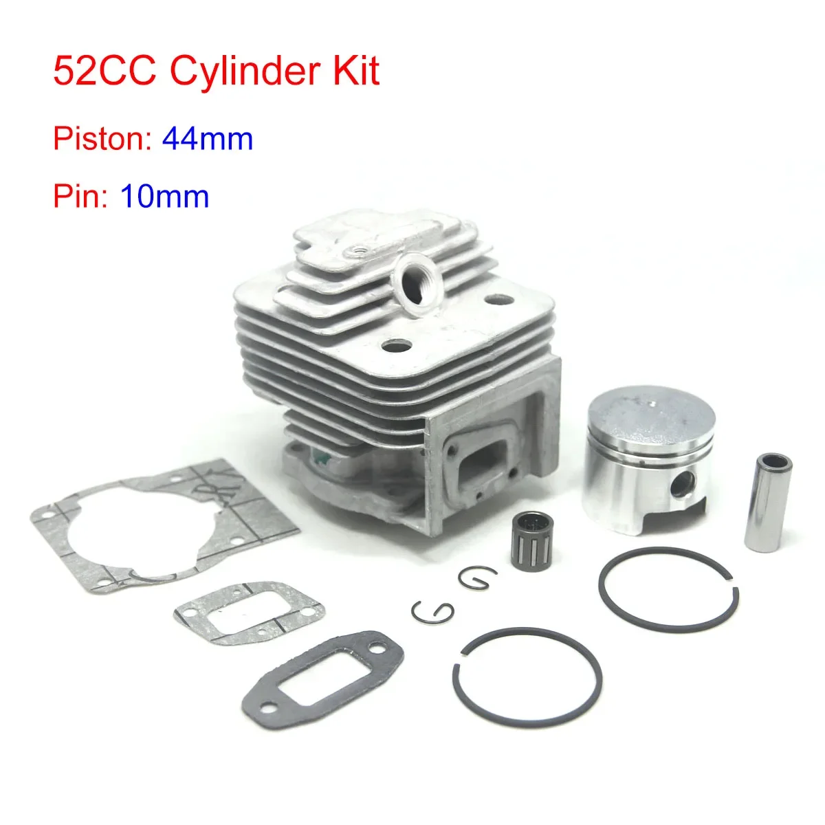 Kit Pistón Cilindro Zylinder 44mm 52cc 1E44F-5 CG520 BG520