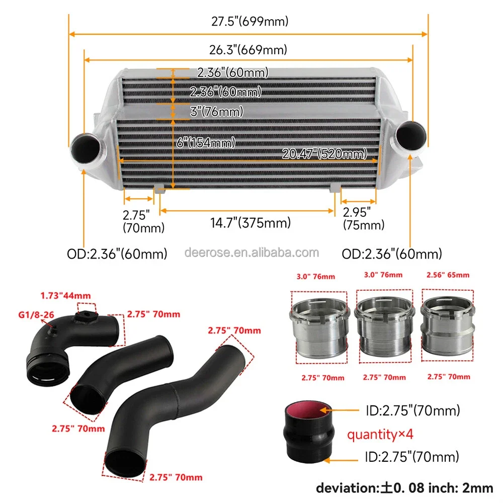 Kit tubería intercooler EVO2 BMW N20 – 128i 228i 320i 328i 420i - imagen 5