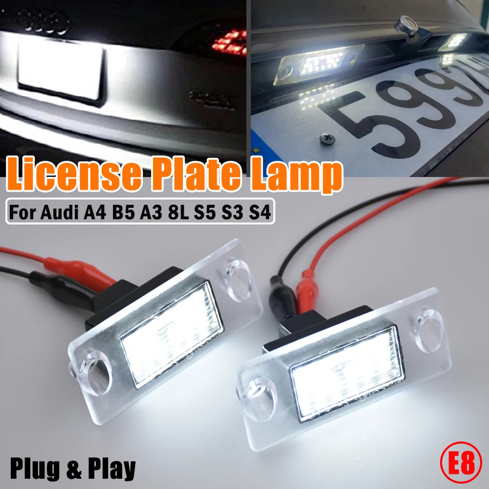 Luz LED de matrícula Audi para A3 8L, A4 B5, A5, S3 S4 S5 - imagen 2