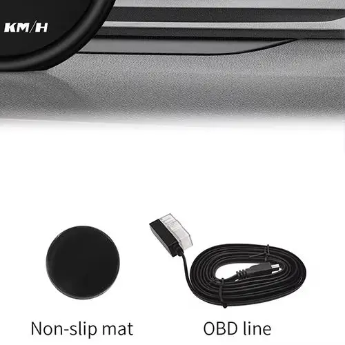 Head-up display OBD2 digital para coche con velocidad y temperatura del agua