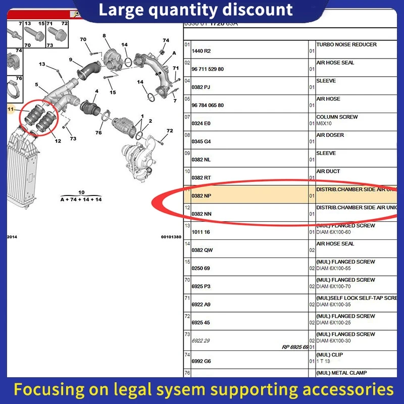 0382NP 0382NN para peugeot308CC SW 3008 CitroenC4 Picasso BERLINGO DS3 4 5 1.2TAir manguera Intercooler conexión tubo de aire intercambiador