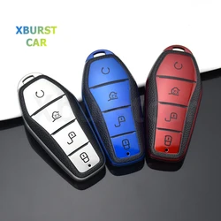 Funda llave BYD TPU de cuero para Tang EV600, Han, Yuan PLUS