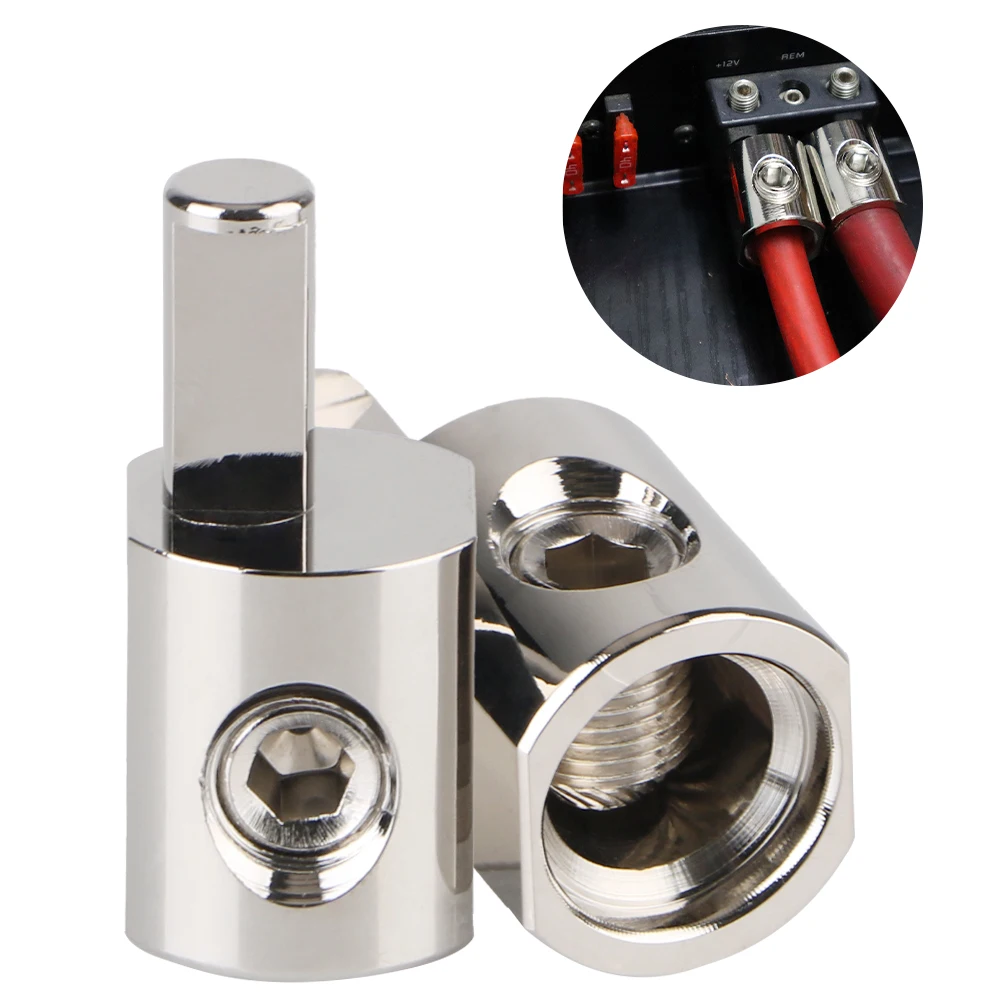 Adaptador tierra 1/0 a 4 AWG con terminales anillo – amplificador coche - imagen 2