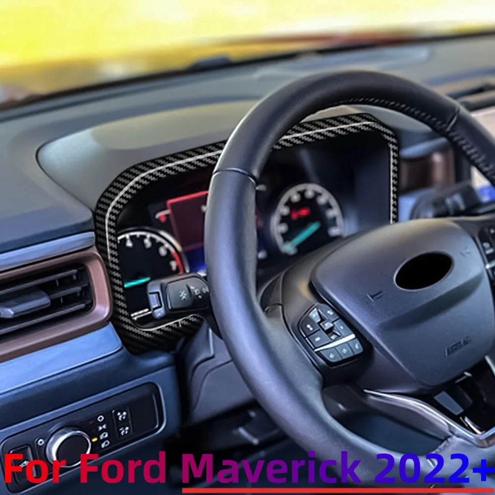 Embellecedor salpicadero fibra carbono ABS para Ford Maverick 2022-2024 - imagen 5