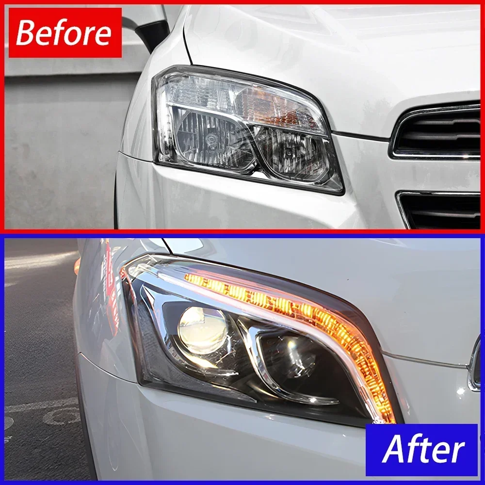 Faros delanteros LED con lente bifocal para Chevrolet Trax 2013-2016