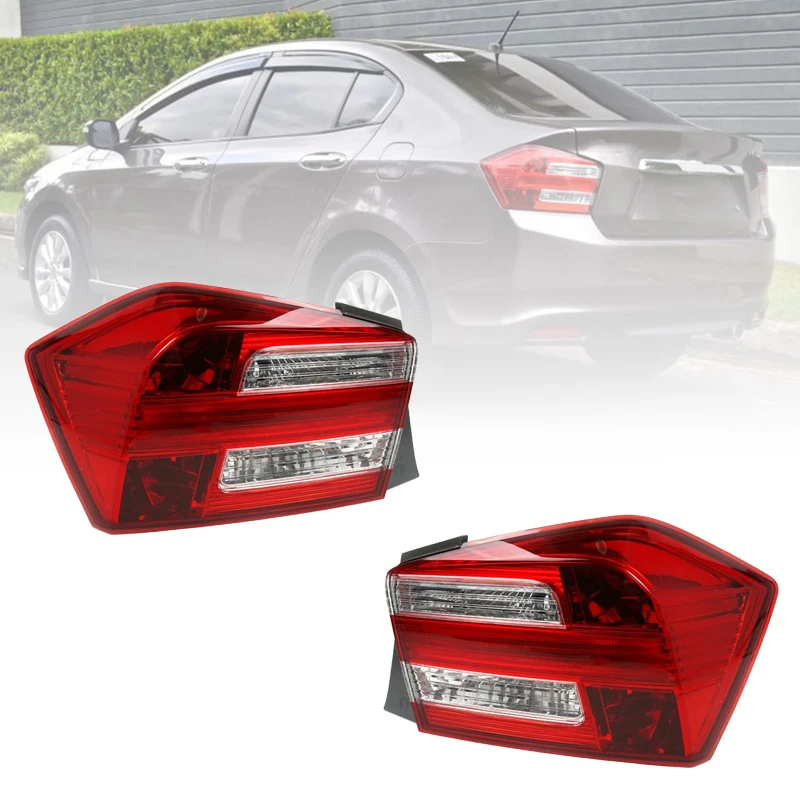 Luz trasera de coche para Honda City 2012 2013 2014 conjunto de luz de freno trasero lámpara trasera parachoques de advertencia accesorios de piezas de automóvil