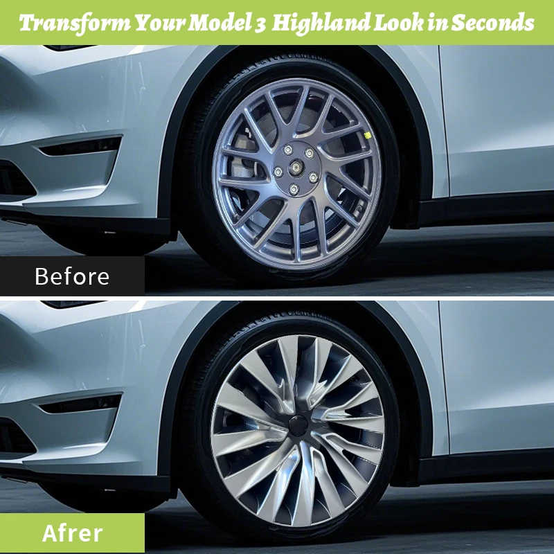 Tapacubos estilo turbina Tesla Model 3 Highland 18 pulgadas - imagen 4