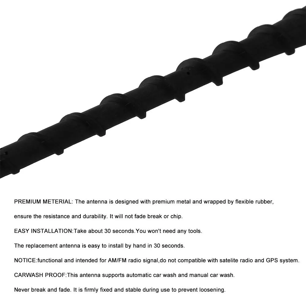 Mástil antena corto negro para Chevy Silverado 2006-2022 - imagen 5