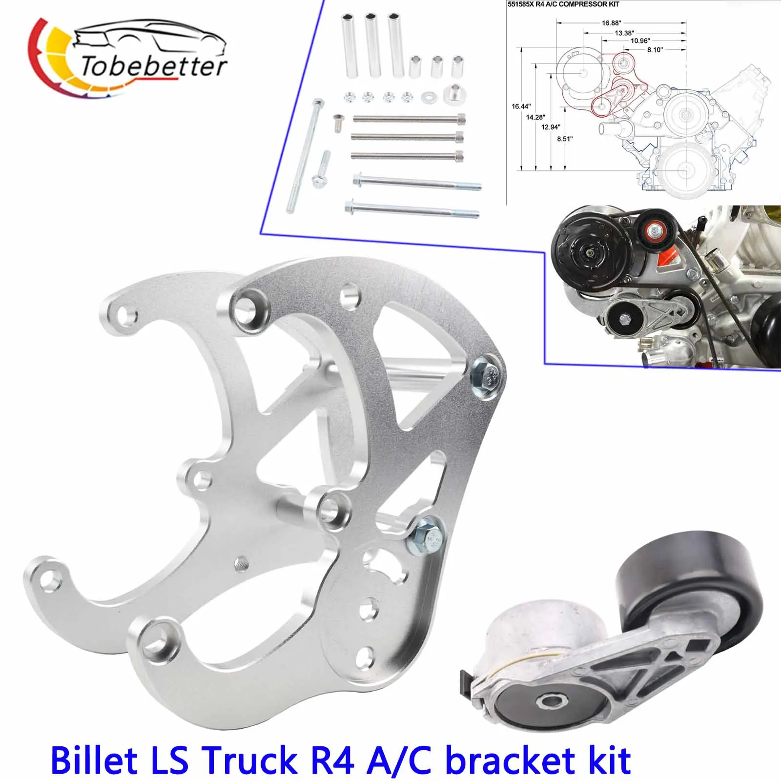 Billet Truck soporte compresor A/C para Camaro LS3 GM
