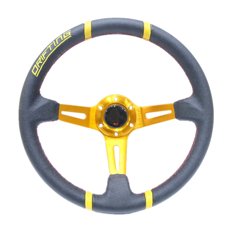 Volante deportivo cóncavo de PVC 350 mm 14 pulgadas para competición - imagen 4