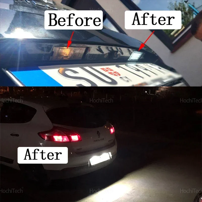 Aplicación de las luces LED en la parte trasera del vehículo