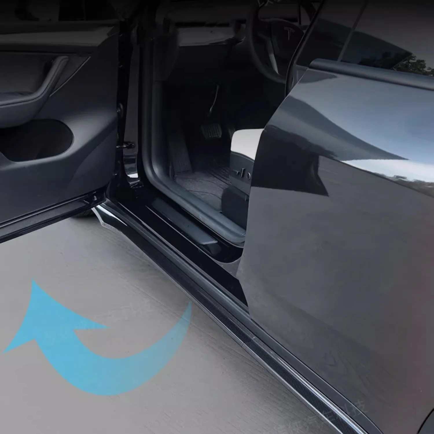 Kit carrocería Tesla Model Y 2021-2023 con labio delantero y faldas laterales - imagen 4
