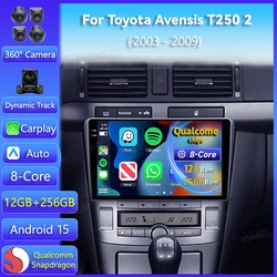 Radio Android Auto CarPlay 2DIN para Toyota Avensis T250 GPS