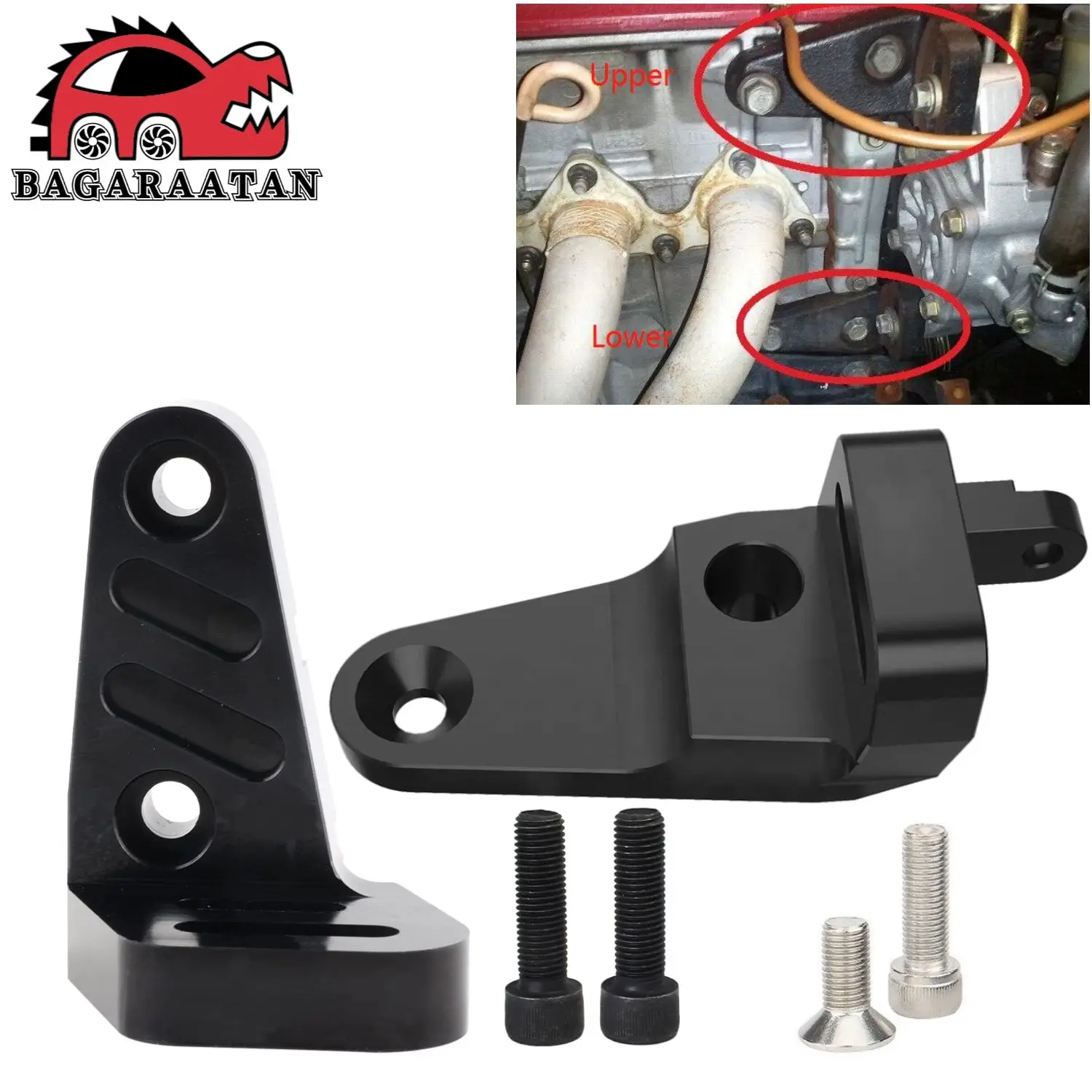Soportes de dirección asistida Honda Civic 92-00, superior e inferior - imagen 3
