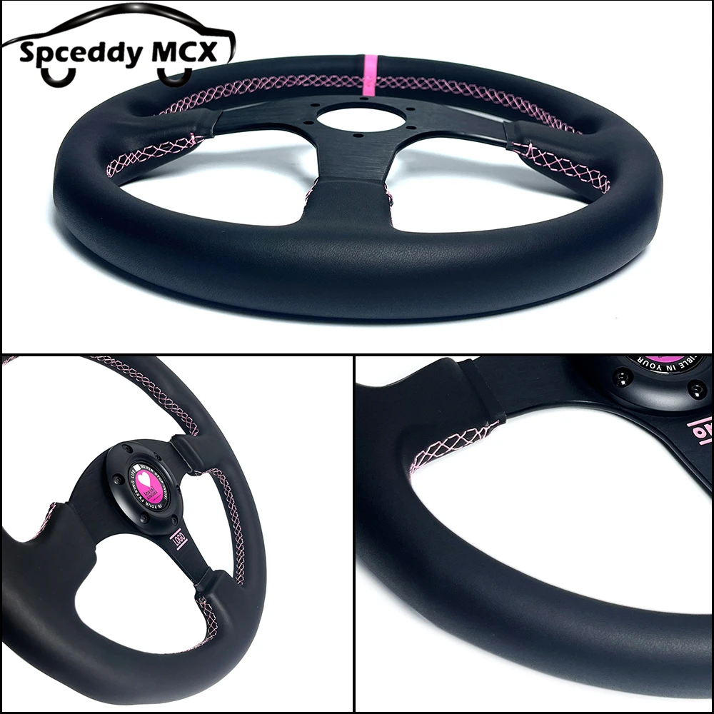 Volante infantil rosa 350 mm con claxon corazón – BMW Audi - imagen 2