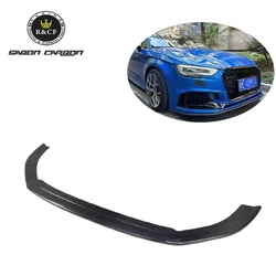 Splitter delantero de fibra de carbono para Audi RS3 2017-2018
