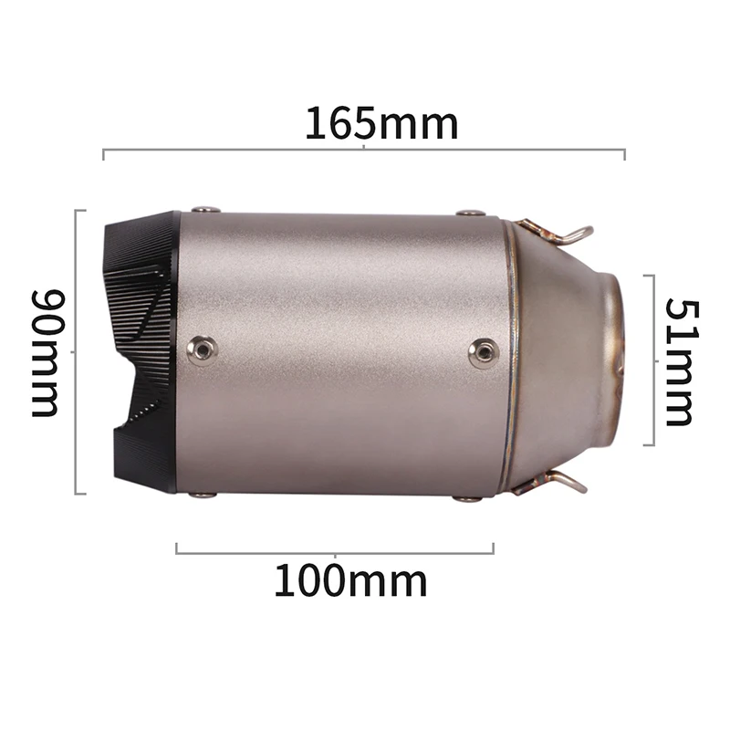 Silenciador de escape fibra de carbono tipo slip-on universal - imagen 2